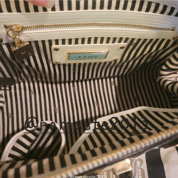 L.A.M.B. Exter Satchel White Leopard Print Designer Luxury Celeb Bag Leather 54 - Picture 14 of 15